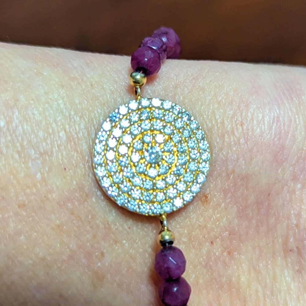 Dazzling Gold and Purple Women's Bracelet